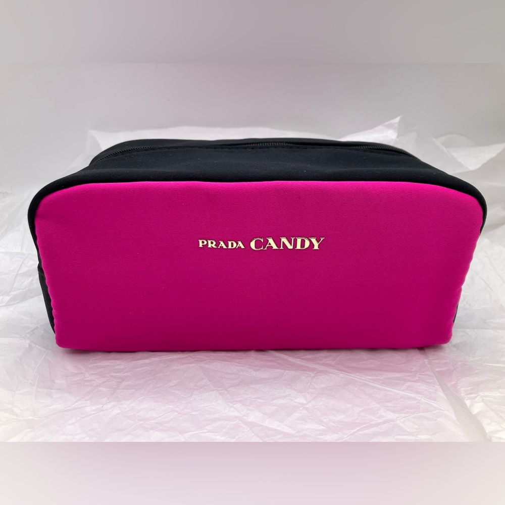 Prada Candy Fuchsia and Black cosmetic case